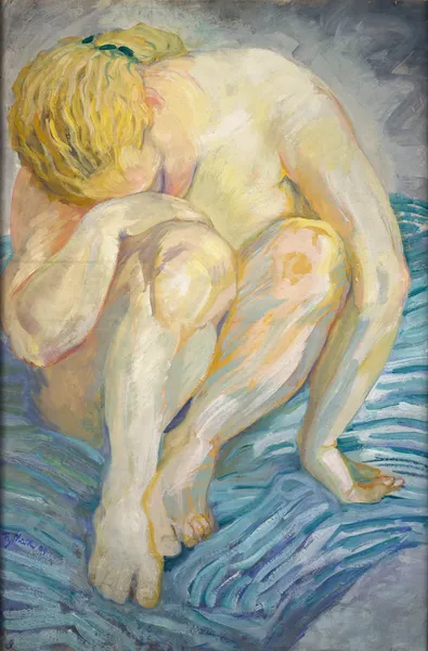 Study Female Nude av Franz Marc