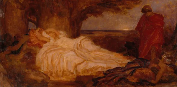 Colour study for ‘Cymon and Iphigenia’ av Frederic Leighton