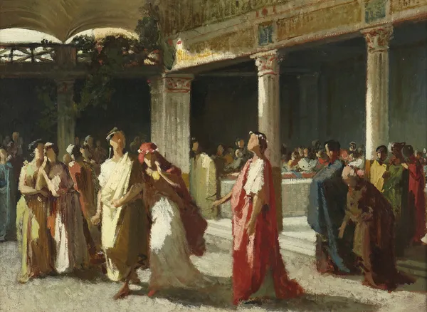 Dramatic Scene in a Court av Frederic Leighton