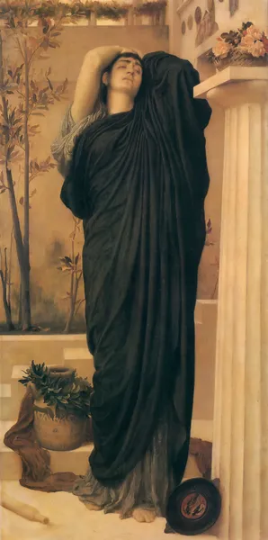 Electra At The Tomb Of Agamemnon av Frederic Leighton