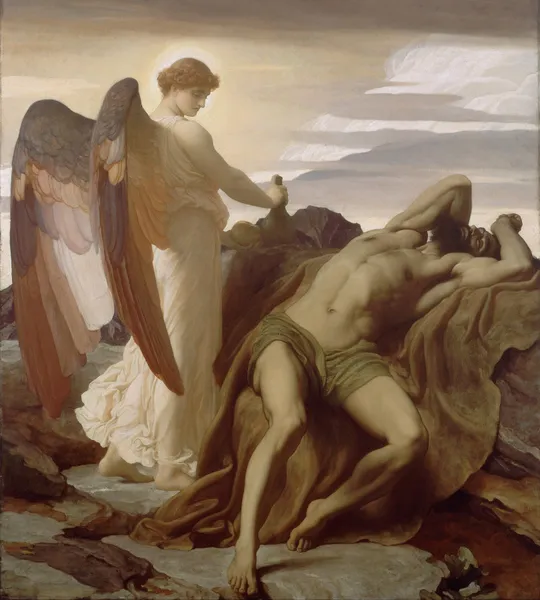 Elijah in the Wilderness av Frederic Leighton