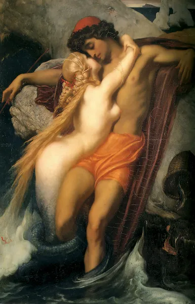 The Fisherman And The Syren av Frederic Leighton