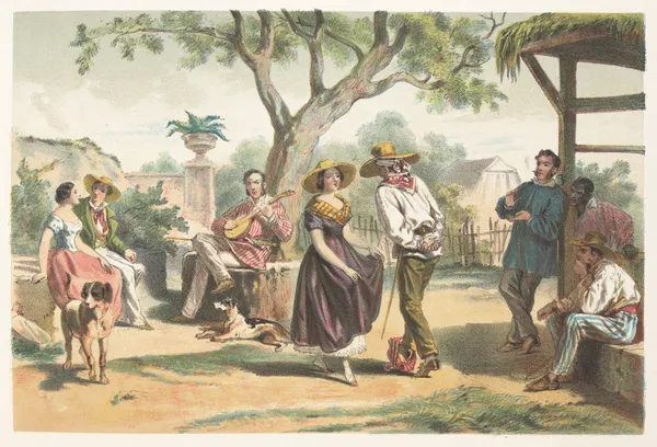 El zapateado … (national dance) av Pierre Toussaint Frédéric Mialhe