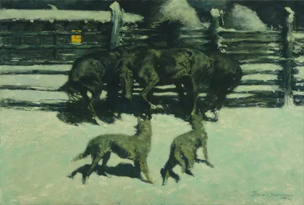 The Call for Help av Frederic Remington