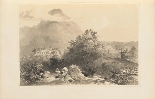 General view of Palenque av Frederick Catherwood