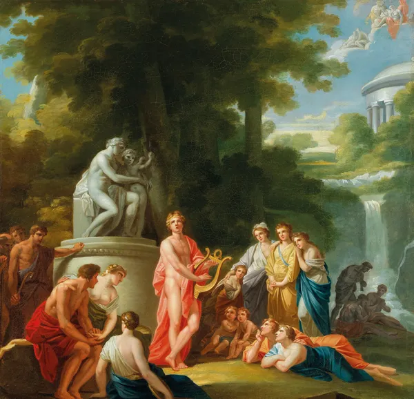 Apollo amongst the Shepherds, a ‘study’ for the former Burgtheater, Vienna av Heinrich Friedrich Füger