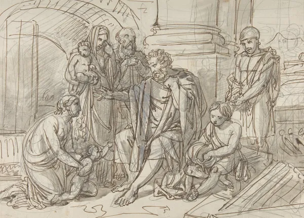 Belisarius Begging for Alms (mid-18th–early 19th century) av Heinrich Friedrich Füger