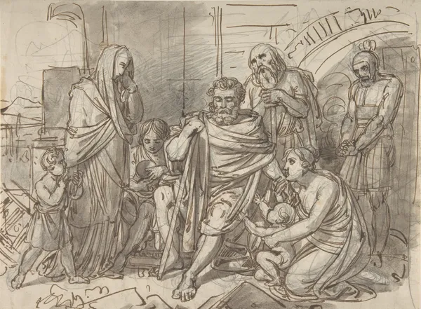 Belisarius Begging for Alms (mid-18th–early 19th century) av Heinrich Friedrich Füger