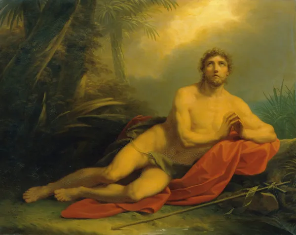John in the desert av Heinrich Friedrich Füger