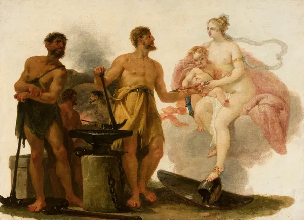 Venus in the forge of Vulcan av Heinrich Friedrich Füger