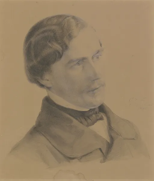 Selbstbildnis des Künstlers av Karl Friedrich Lessing