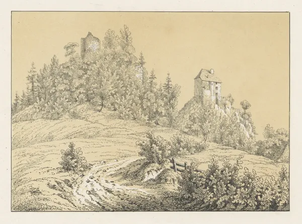 Alt Wartburg u. Saelischloss av Johann Friedrich Wagner