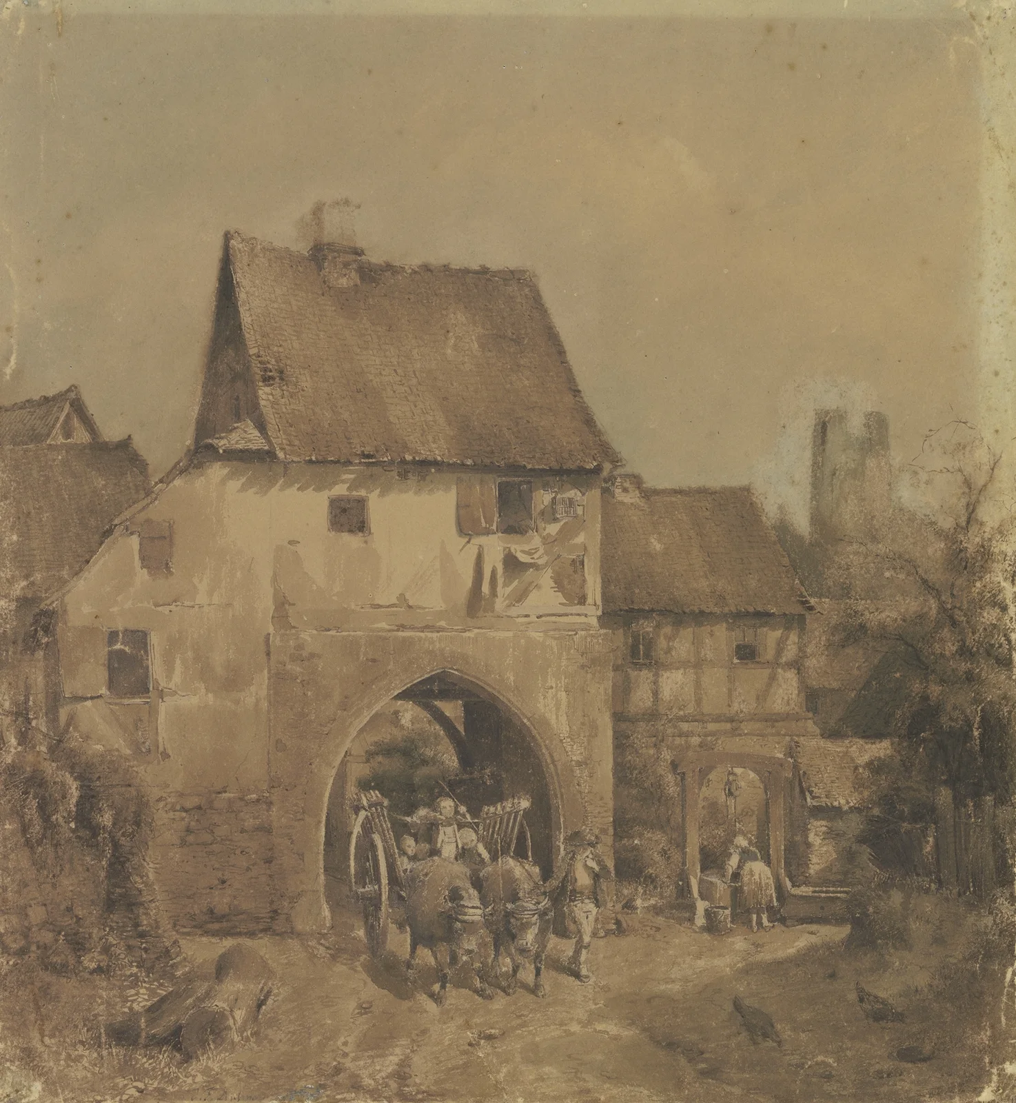Gate to Münzenberg av Jakob Fürchtegott Dielmann