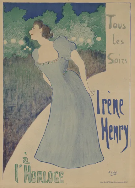 Irène Henry à l’Horloge av Henri-Gabriel Ibels