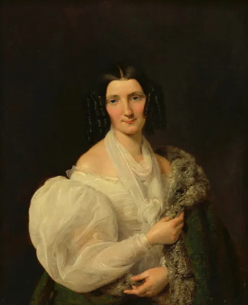 Barbara von Schickh, als Braut von Wolfgang Ritter von Manner av Ferdinand Georg Waldmüller