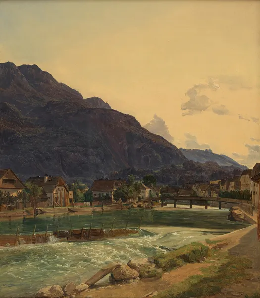 Die Traun bei Ischl av Ferdinand Georg Waldmüller