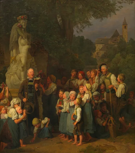 Die Verehrung des heiligen Johannes (Johannes-Andacht) av Ferdinand Georg Waldmüller