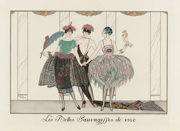 Les Belles Sauvagesses de 1920 av George Barbier