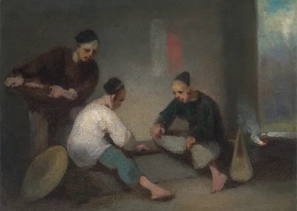 Chinese Gamblers av George Chinnery