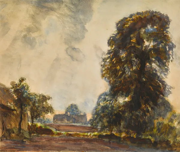 Landscape With Trees (Thunderstorm, Vale Of Clwyd) av Sir George Clausen
