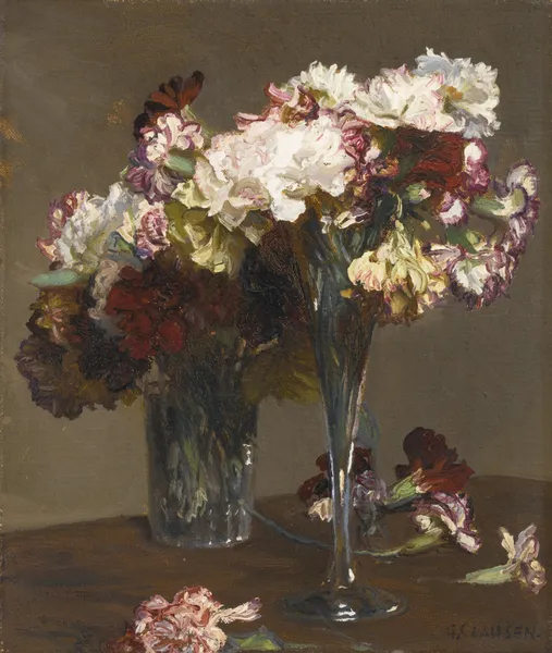 Still Life of Carnations av Sir George Clausen