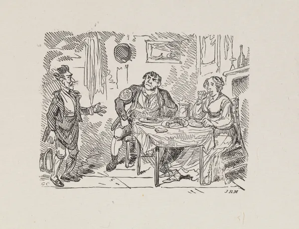 Illustrations for The Universal songster Pl.03 av George Cruikshank