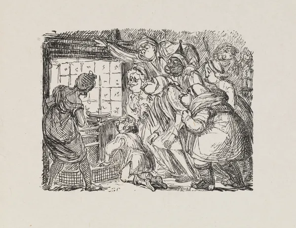 Illustrations for The Universal songster Pl.04 av George Cruikshank