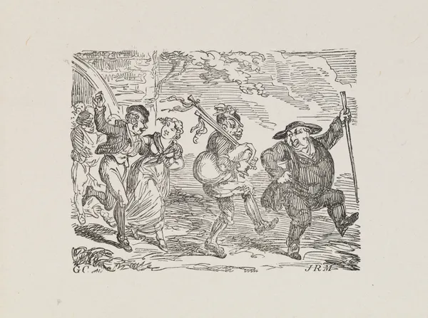 Illustrations for The Universal songster Pl.05 av George Cruikshank