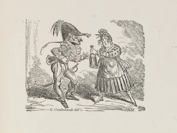 Illustrations for The Universal songster Pl.10 av George Cruikshank