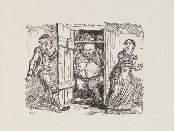 Illustrations for The Universal songster Pl.17 av George Cruikshank