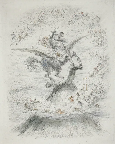 Puck on Pegasus av George Cruikshank