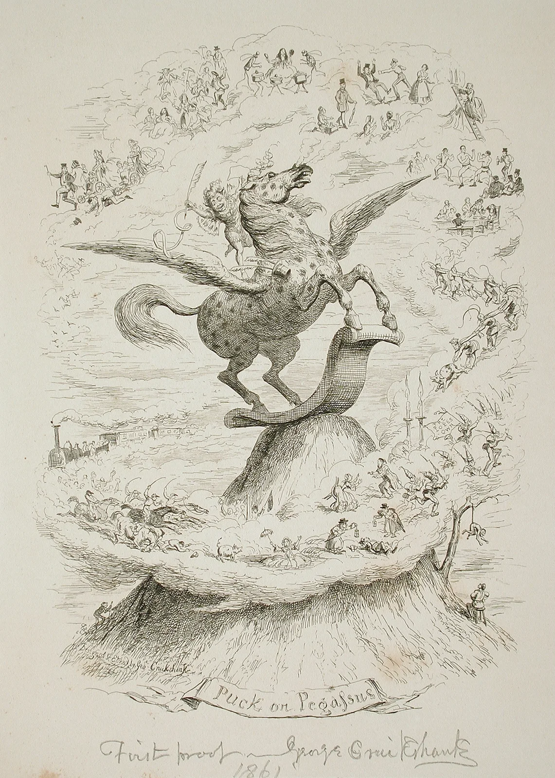 Puck on Pegasus av George Cruikshank