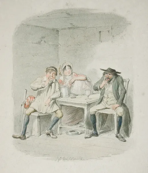 The Jew and Morris Bosle Begin to Understand Each Other av George Cruikshank