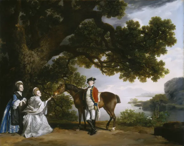 Captain Samuel Sharpe Pocklington with His Wife, Pleasance, and possibly His Sister, Frances av George Stubbs