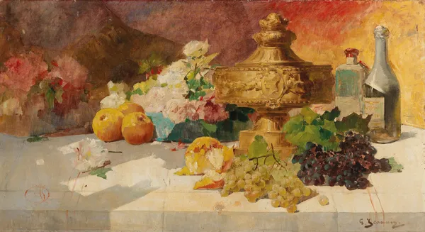 Large Still Life with Fruit av Georges Jeannin