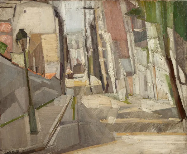 La rue au réverbère av Georges Valmier