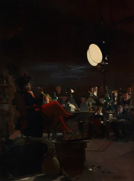 A Night Class av Jehan Georges Vibert