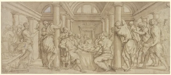 The Wedding of Esther and Ahasuerus av Giorgio Vasari