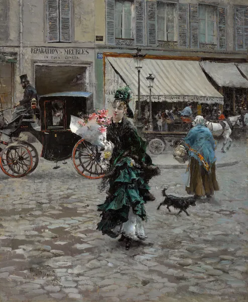 Crossing The Street av Giovanni Boldini