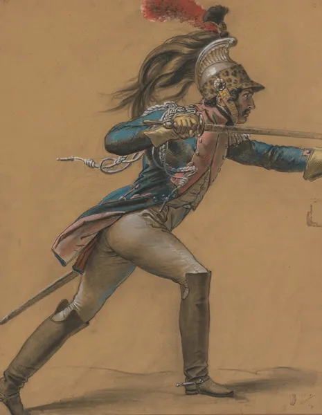 A French Dragoon, Study for ‘The Revolt of Cairo’ av Anne Louis Girodet-Trioson
