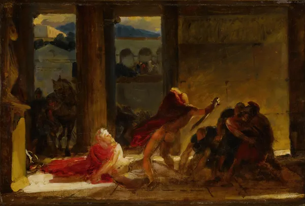 The Death of Pyrrhus av Anne Louis Girodet-Trioson