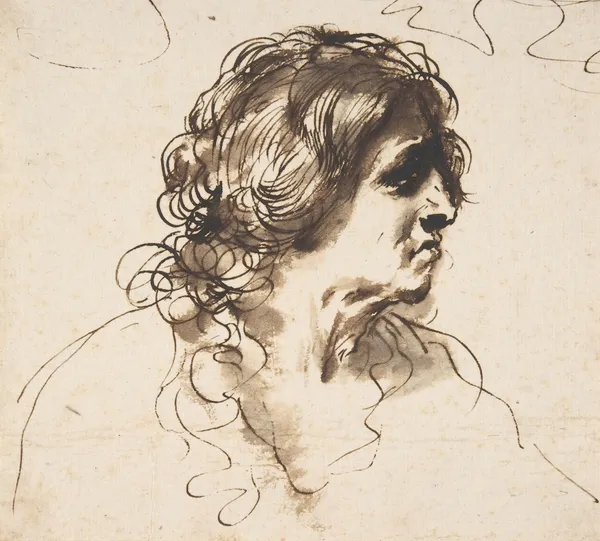Bust of a Man Facing Right av Guercino
