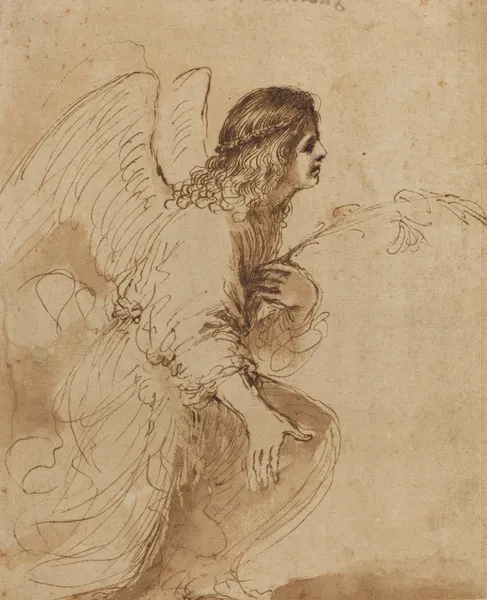 The Angel of the Annunciation av Guercino