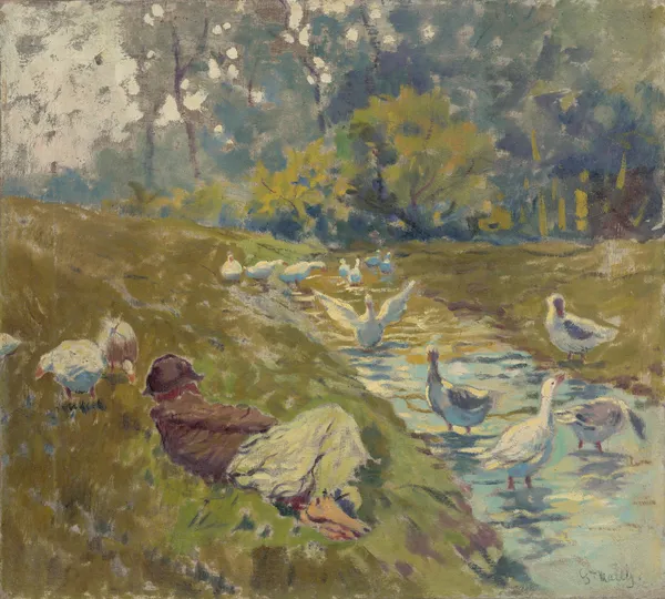 Geese Herder av Gustáv Mallý