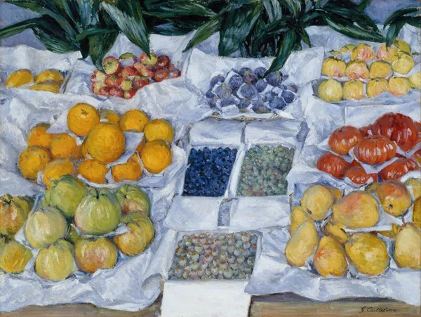 Fruit Displayed on a Stand av Gustave Caillebotte