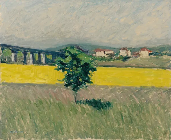 Prairie Au Pont D’argenteuil av Gustave Caillebotte