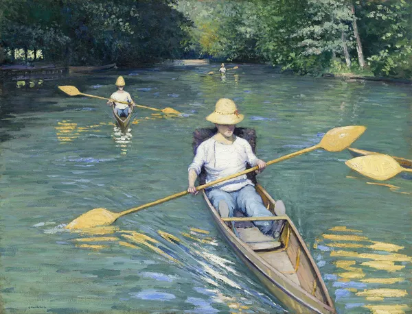 Skiffs av Gustave Caillebotte