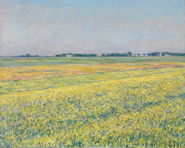 The plain of Gennevilliers, yellow fields av Gustave Caillebotte