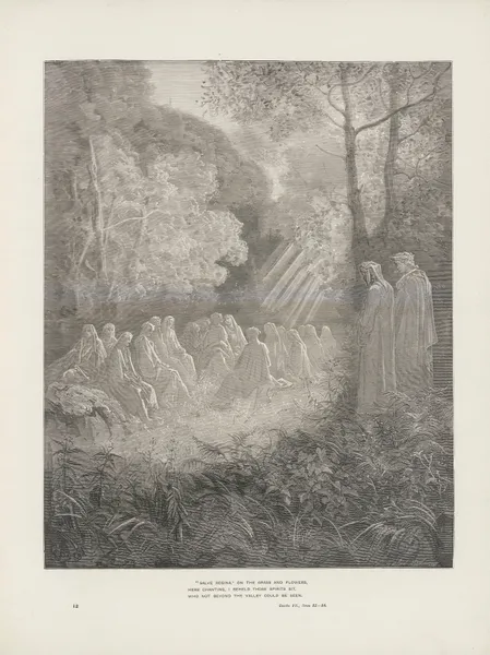 The vision of Purgatory and Paradise by Dante Alighieri Pl.13 av Gustave Doré
