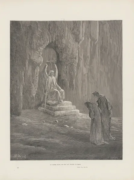 The vision of Purgatory and Paradise by Dante Alighieri Pl.16 av Gustave Doré